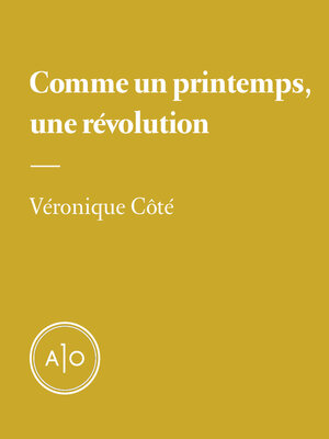 cover image of Comme un printemps, une révolution